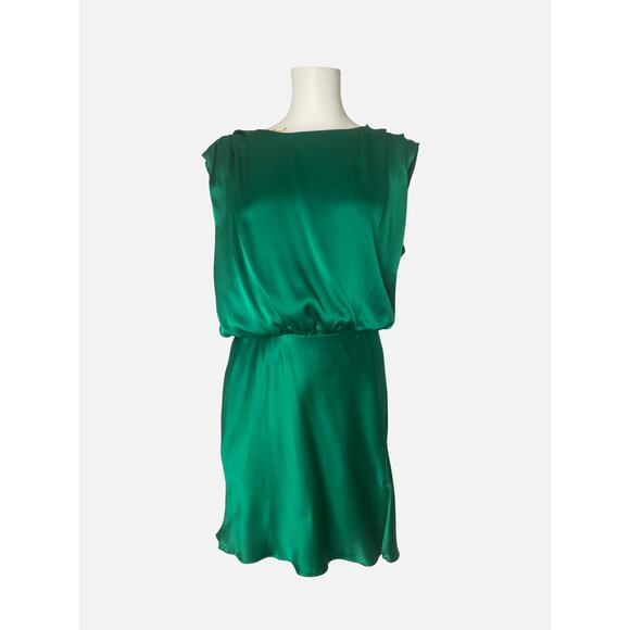 Amanda Uprichard Camela Dress Dark Green L - Picture 3 of 12